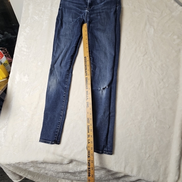 AGOLDE Sophie Jeans 29 Women’s Denim Designer medium dark bluee distressed - Picture 6 of 12
